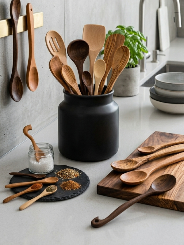 wooden cooking spoons