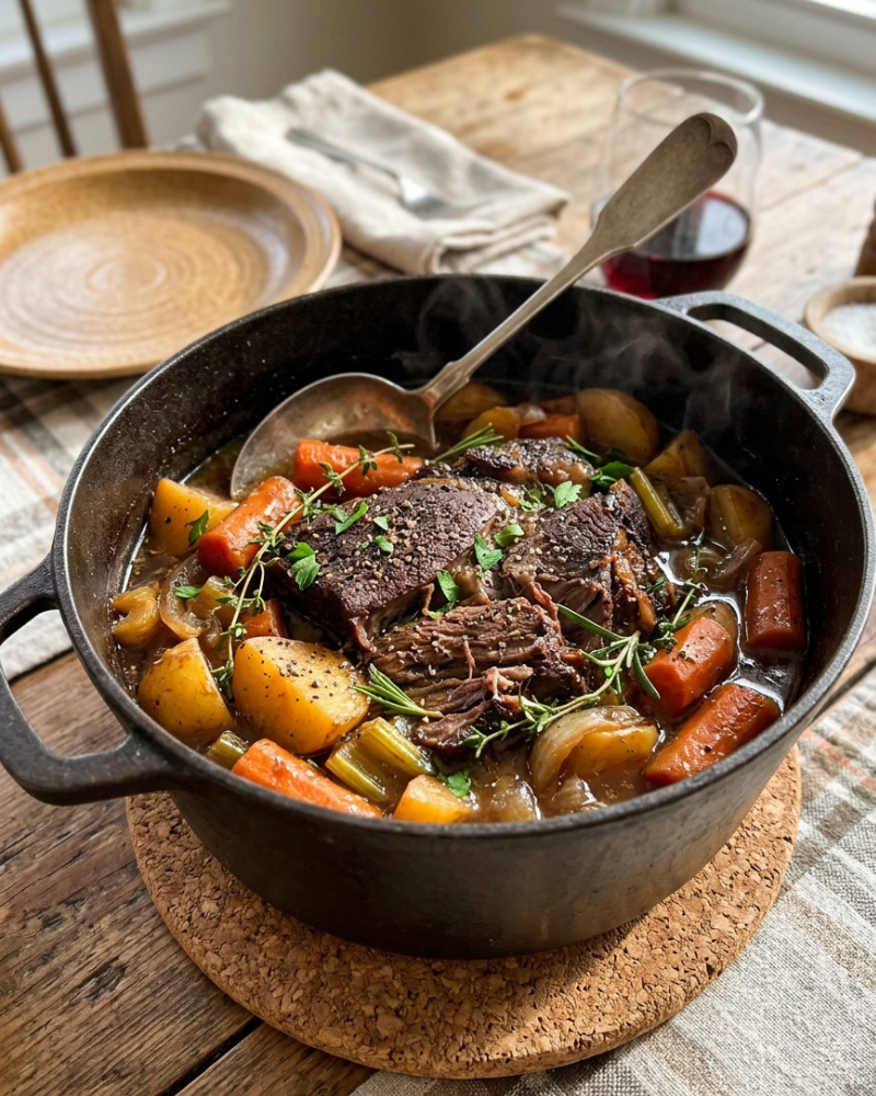 dutch oven pot roast recipe: savory comfort food