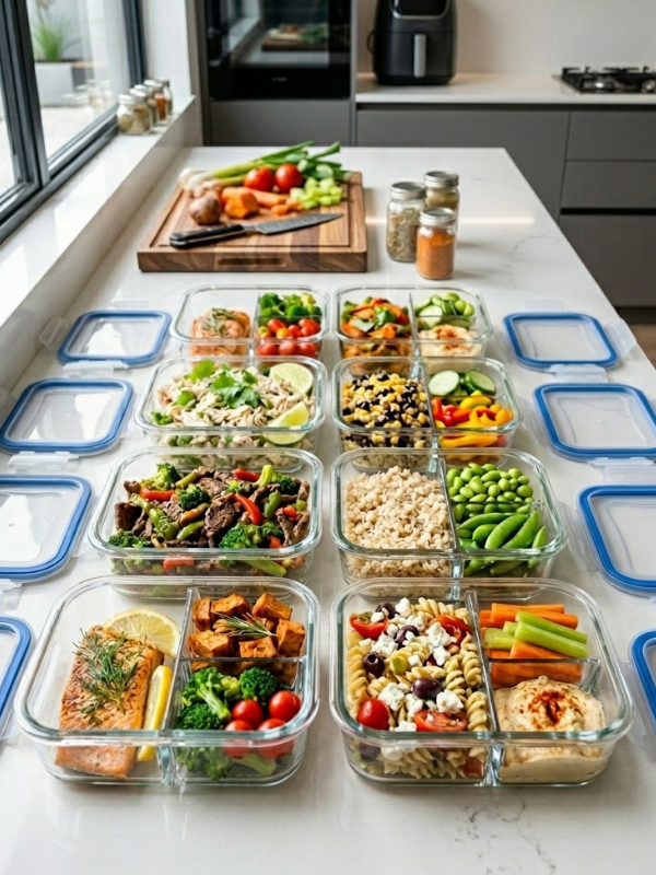 smart storage solutions:glass meal prep containers