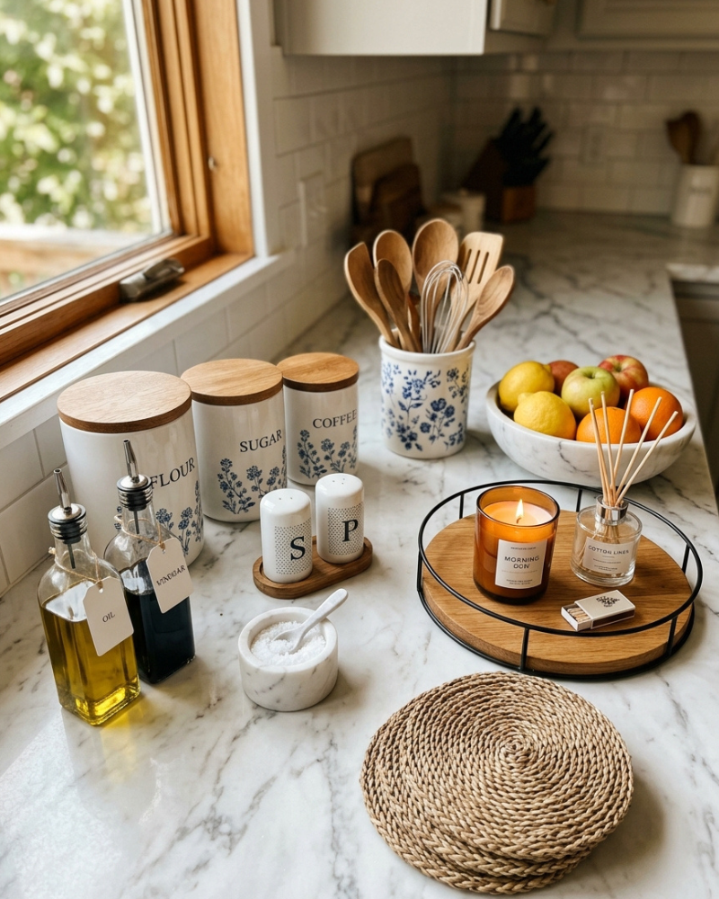kitchen decor pieces: kitchen counter decor essentials