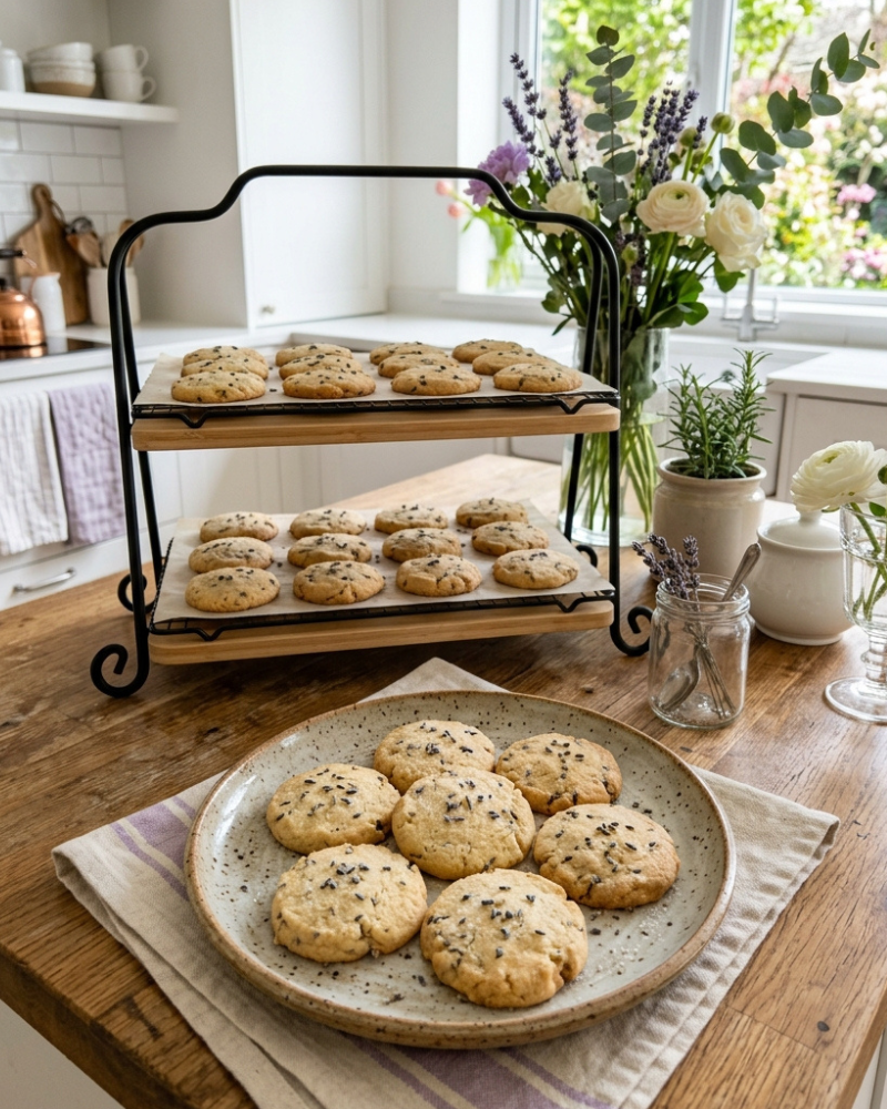 lavender cookies recipe: lavender shortbread