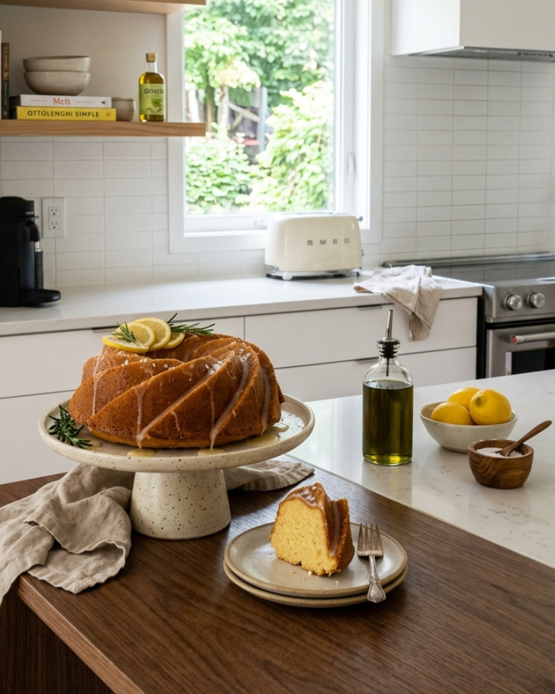 olive oil lemon rosemary cake